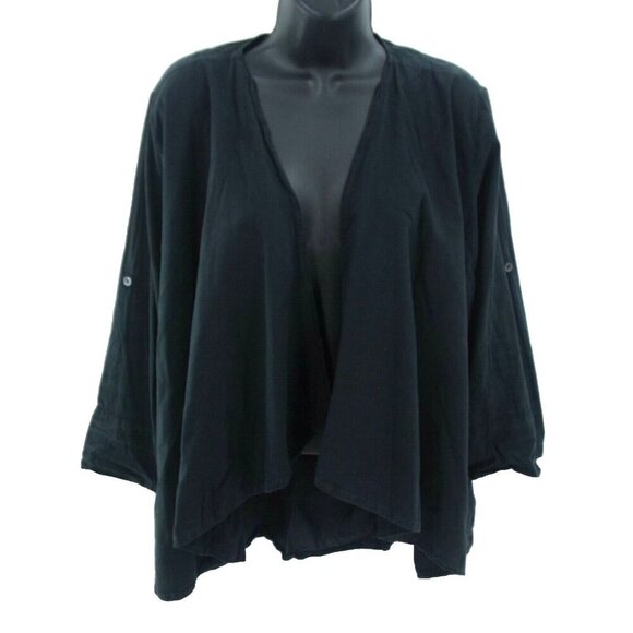 James Perse Cardigan Women 3 Large Roll Tab Sleeve 100% Cotton Lightweight Drape - Picture 1 of 10